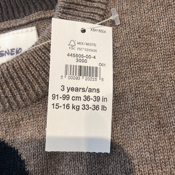 Gap toddler size 3 Mickey knit sweater BNWT - Picture 2 of 3